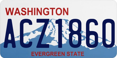 WA license plate ACZ1860