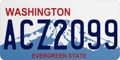 WA license plate ACZ2099