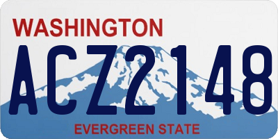 WA license plate ACZ2148