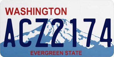 WA license plate ACZ2174