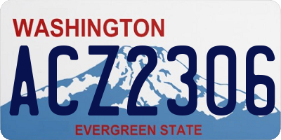 WA license plate ACZ2306