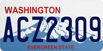 WA license plate ACZ2309