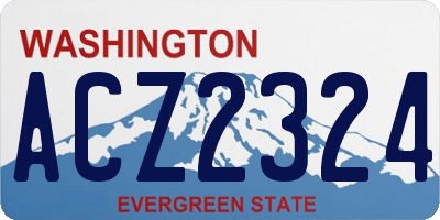WA license plate ACZ2324