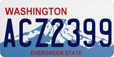 WA license plate ACZ2399
