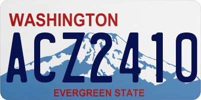 WA license plate ACZ2410
