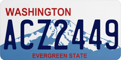 WA license plate ACZ2449