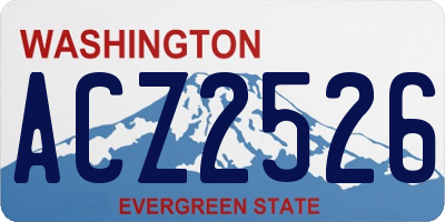 WA license plate ACZ2526