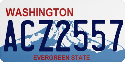 WA license plate ACZ2557