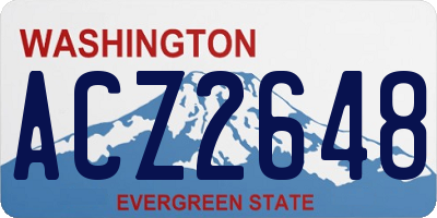 WA license plate ACZ2648