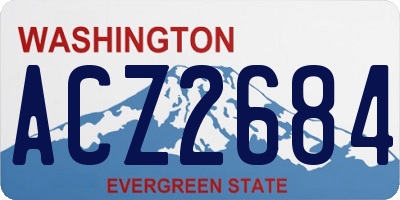 WA license plate ACZ2684