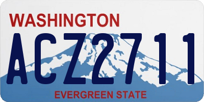 WA license plate ACZ2711