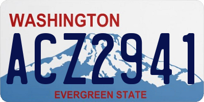 WA license plate ACZ2941