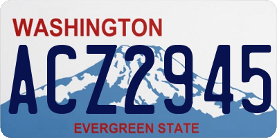 WA license plate ACZ2945