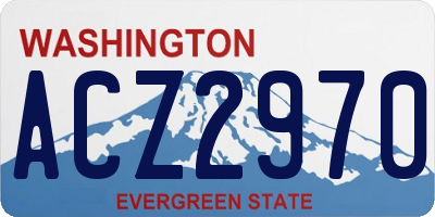 WA license plate ACZ2970