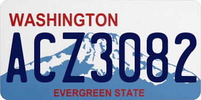 WA license plate ACZ3082