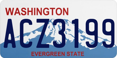 WA license plate ACZ3199