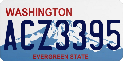 WA license plate ACZ3395
