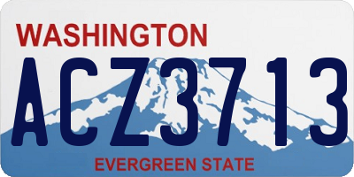WA license plate ACZ3713