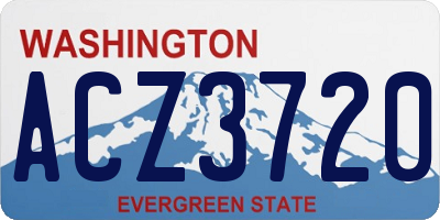 WA license plate ACZ3720