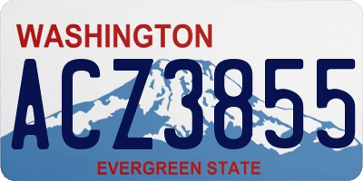 WA license plate ACZ3855