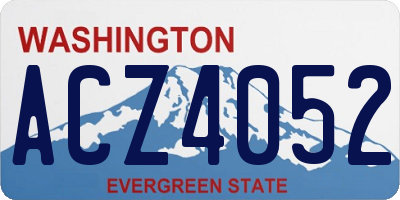 WA license plate ACZ4052