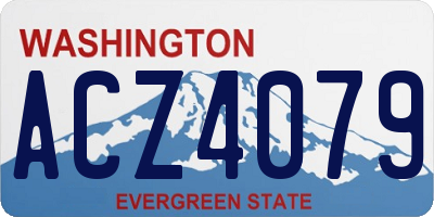 WA license plate ACZ4079