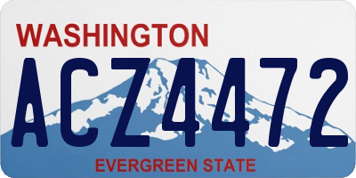 WA license plate ACZ4472