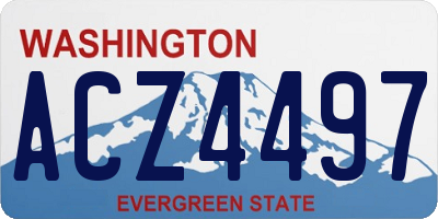 WA license plate ACZ4497