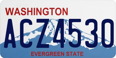 WA license plate ACZ4530