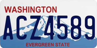 WA license plate ACZ4589