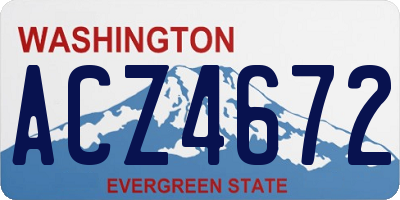 WA license plate ACZ4672