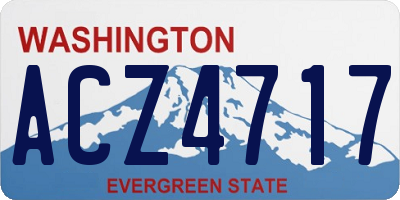 WA license plate ACZ4717