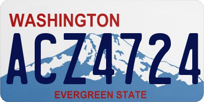 WA license plate ACZ4724