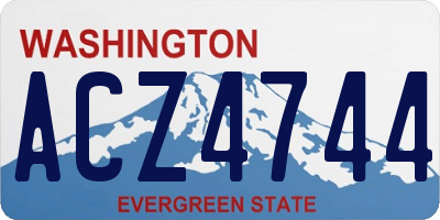 WA license plate ACZ4744