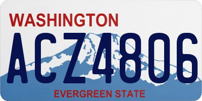 WA license plate ACZ4806