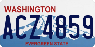 WA license plate ACZ4859