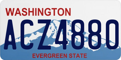 WA license plate ACZ4880