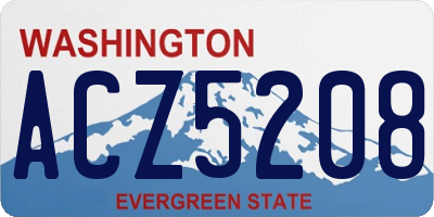 WA license plate ACZ5208