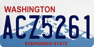WA license plate ACZ5261