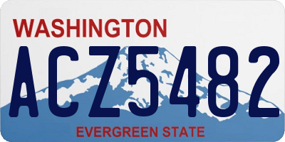 WA license plate ACZ5482