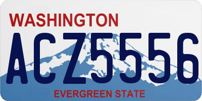 WA license plate ACZ5556