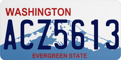 WA license plate ACZ5613