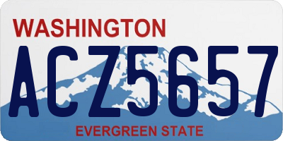 WA license plate ACZ5657