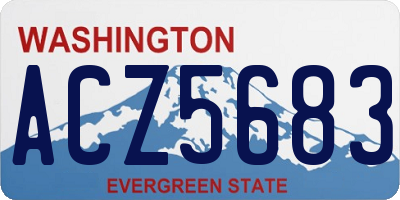 WA license plate ACZ5683