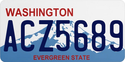 WA license plate ACZ5689