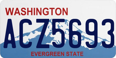 WA license plate ACZ5693