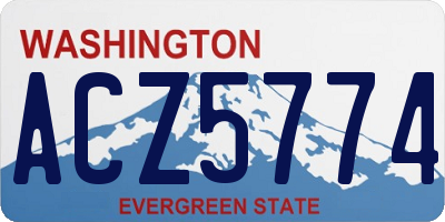 WA license plate ACZ5774
