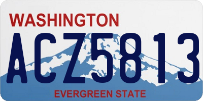 WA license plate ACZ5813