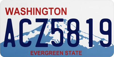 WA license plate ACZ5819