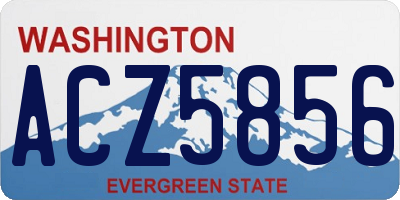 WA license plate ACZ5856
